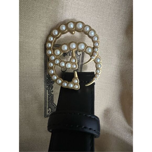 Gucci double g faux pearl belt - Picture 3 of 7